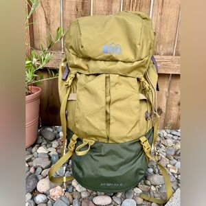 REI Two-Tone Olive Green Hiking Backpack